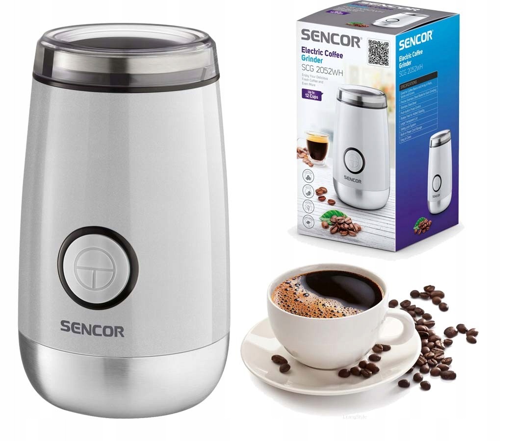 Młynek elektryczny do kawy SCG2052WH biały