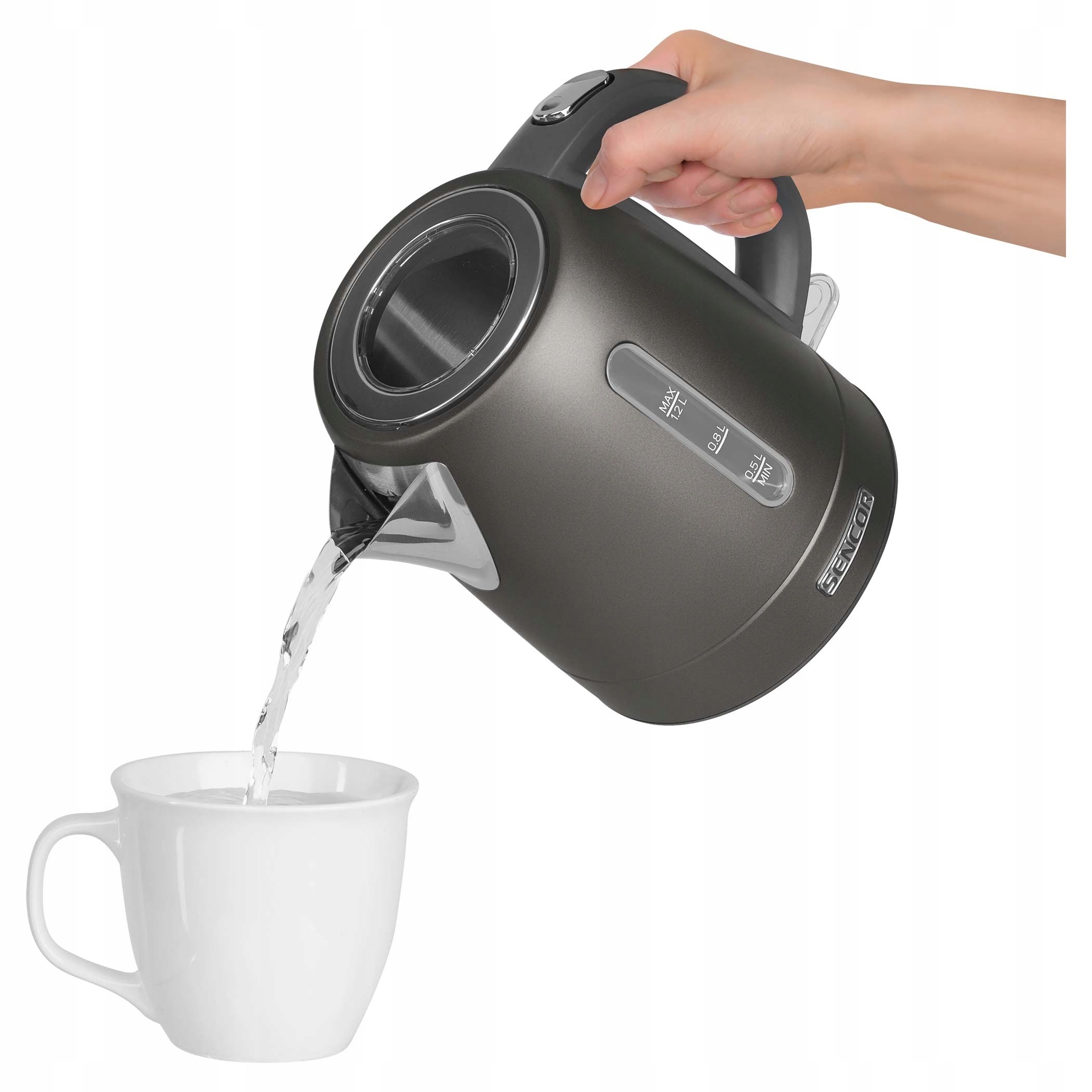 Czajnik elektryczny Sencor SWK1228BK srebrny/szary