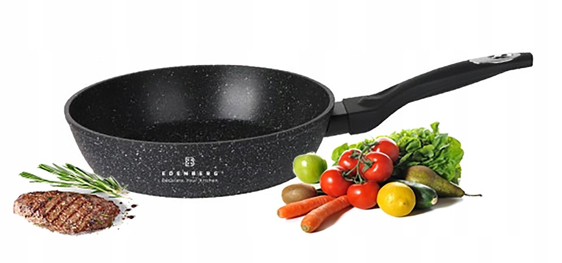 PATELNIA ALUMINIUM MARMUR INDUKCJA GAZ 28cm