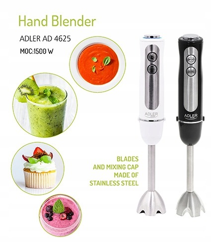 AD4625 MOCNY ELEGANCKI BLENDER RĘCZNY 1500W CZARNY