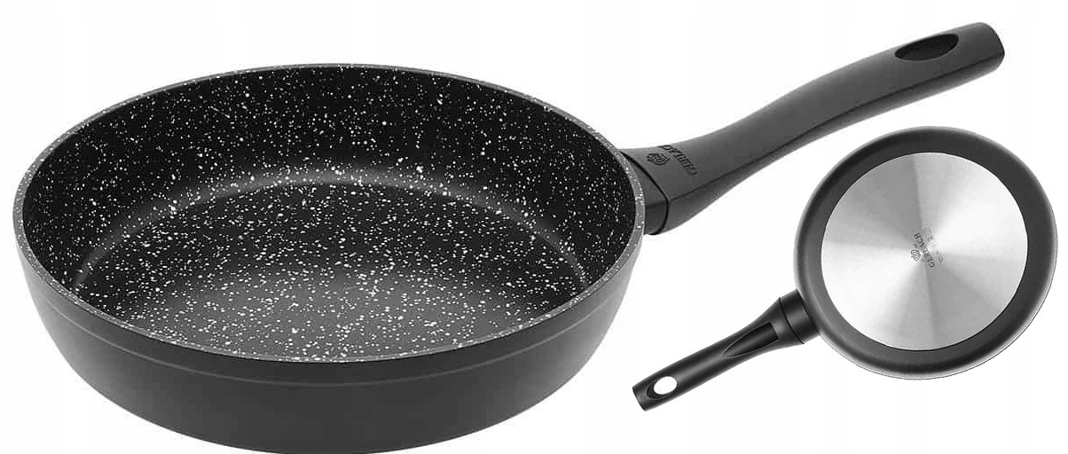 Patelnia Gerlach Granitex 28cm 4warstwowe dno BLAC