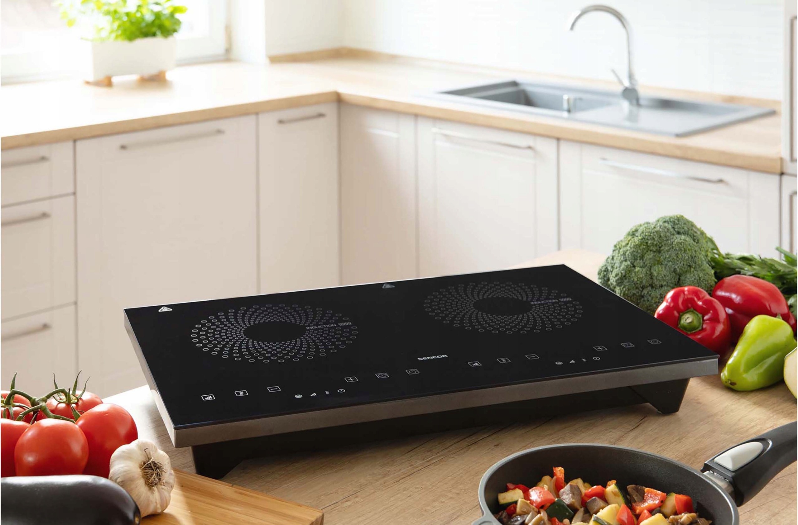 KUCHENKA ELEKTRYCZNA CERAMICZNA 2 PALNIKOWA BLACK