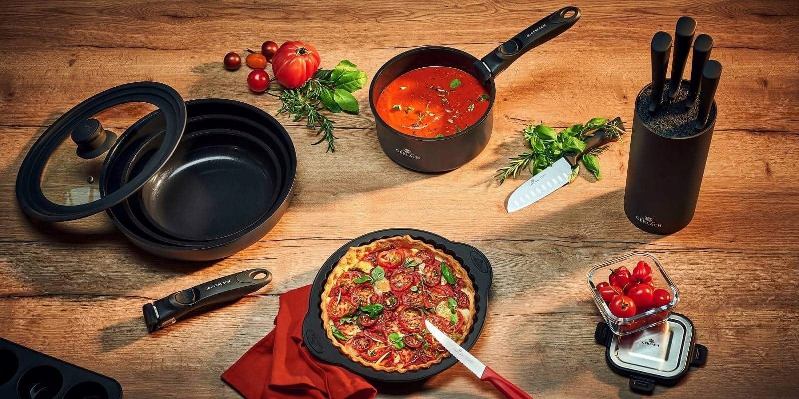 Gerlach Zestaw noży w bloku SMART BLACK
