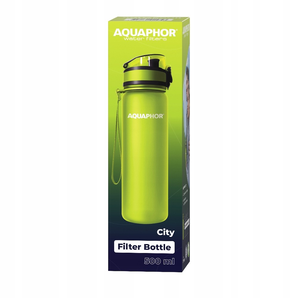 Butelka filtrująca Aquaphor City 0,5 l zielony
