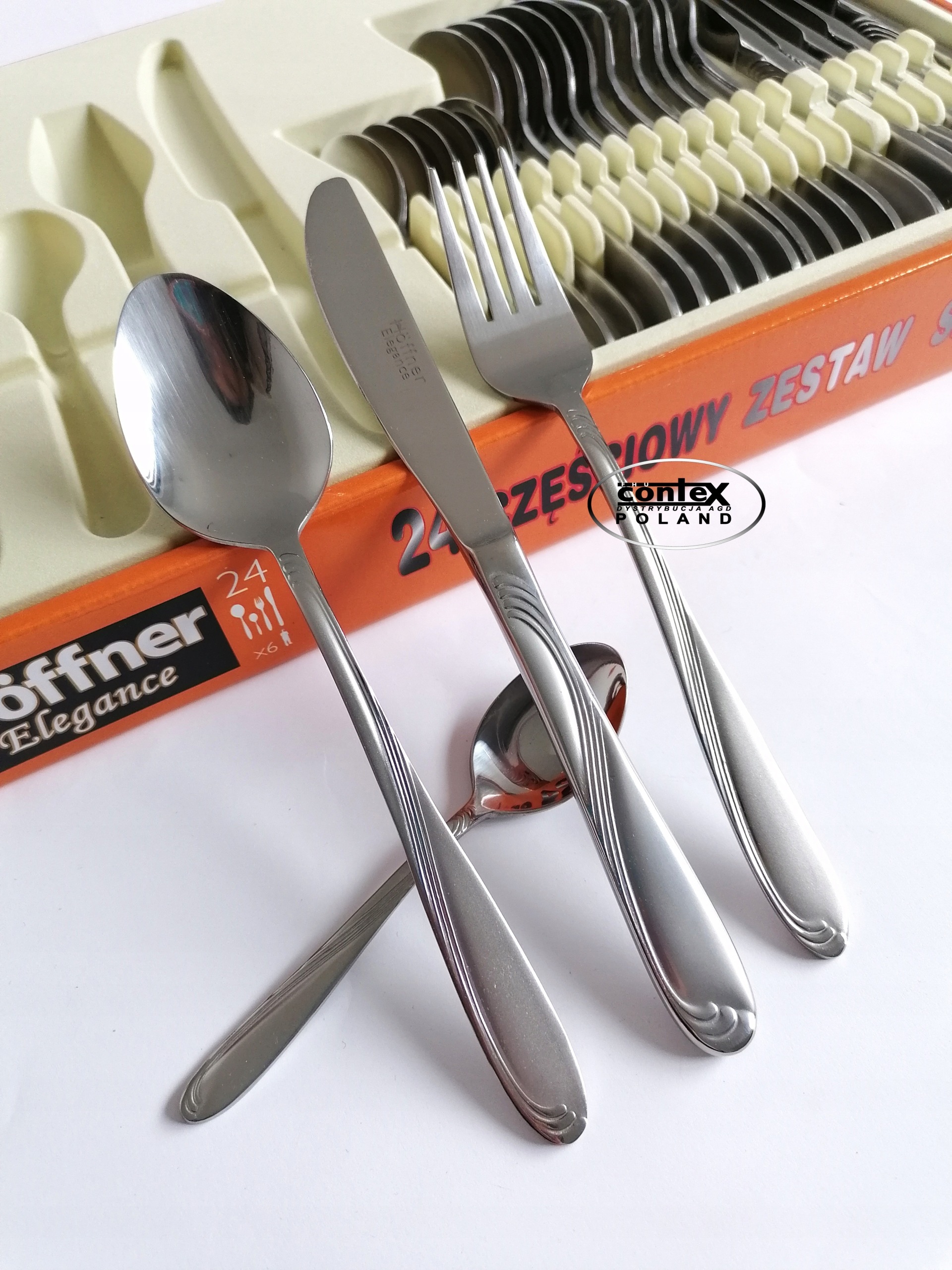 HOFFNER SZTUĆCE 48EL ZESTAW NA 12 OSÓB SATYNA