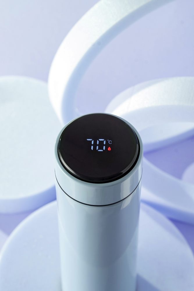 KUBEK TERMICZNY TERMOS 473ml LED Z TEMPERATURĄ NA KAWĘ HERBATĘ DO SAMOCHODU