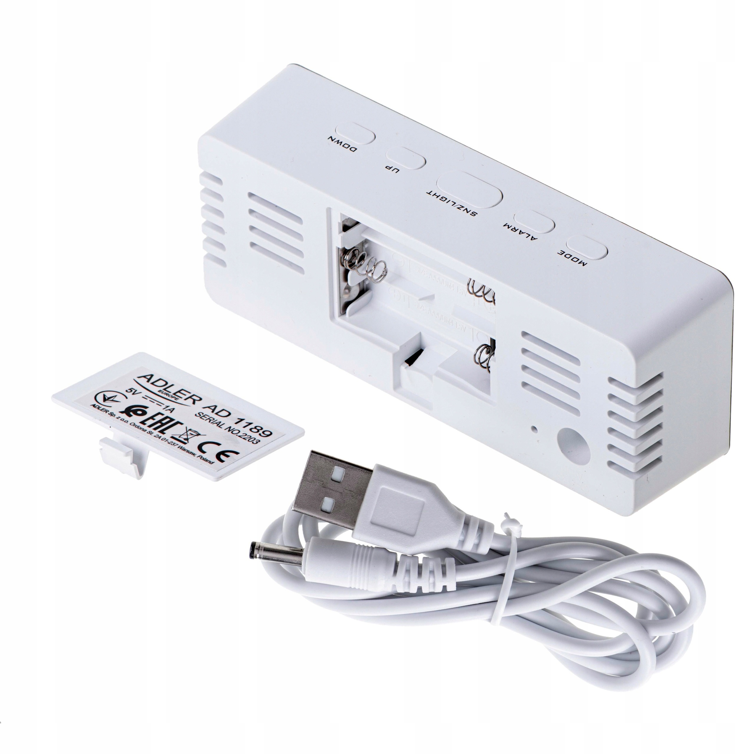 ZEGAR BUDZIK cyfrowy ELEKTRONICZNY TERMOMETR 1189w