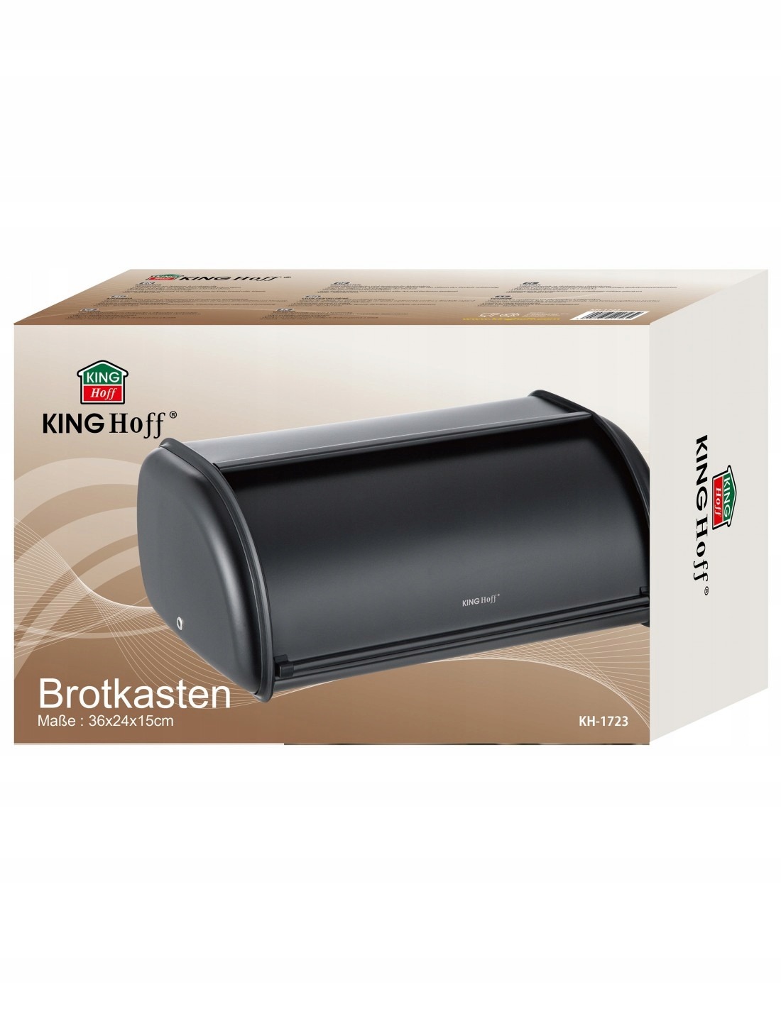 CHLEBAK POJEMNIK NA PIECZYWO STALOWY CZARNY