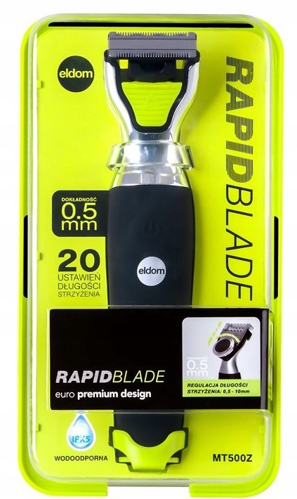 Trymer ELDOM MT500Z Rapidblade stal nierdzewna DO GOLENIA ZAROSTU I BRODY