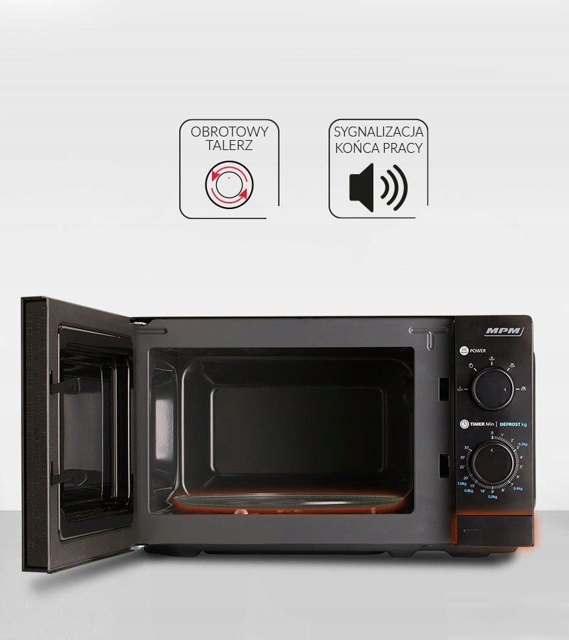 KUCHENKA MIKROFALOWA MIKROFALÓWKA CZARNA 20L
