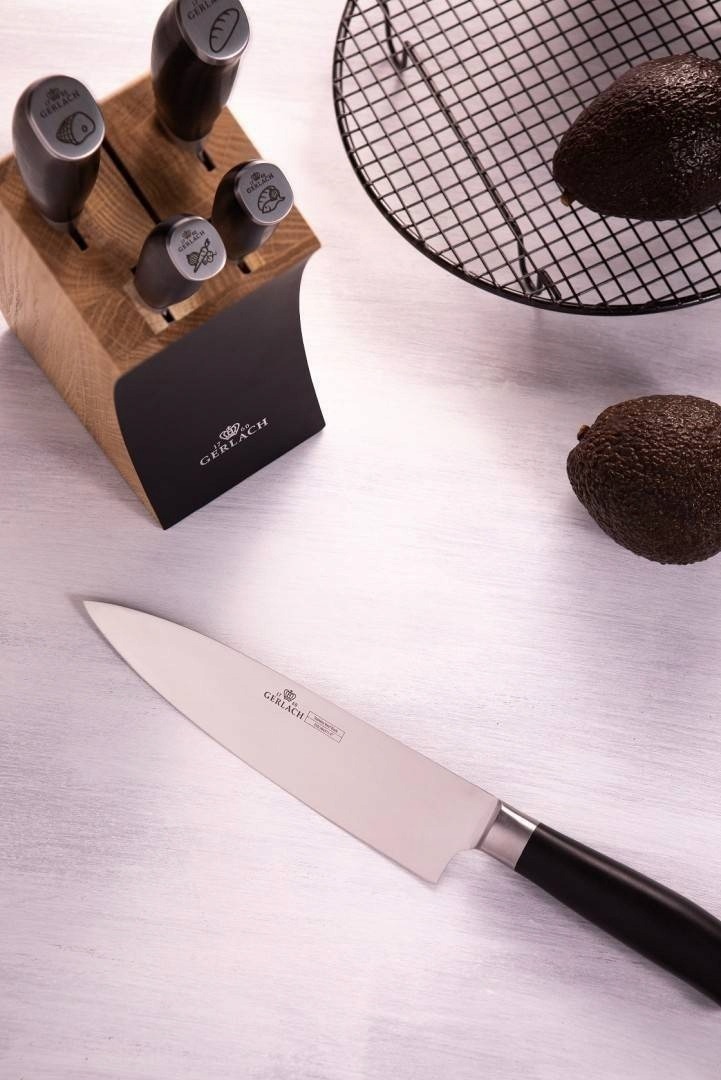 Komplet noży w bloku Gerlach Deco Black 5 szt. 991