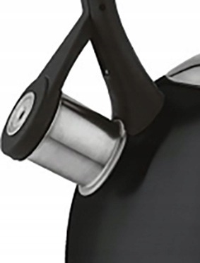 CZAJNIK GAZ INDUKCJA Z GWIZDKIEM CZARNY MAT 2,5 L