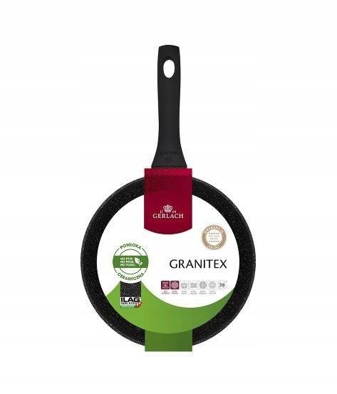 Patelnia Gerlach Granitex 28cm 4warstwowe dno BLAC
