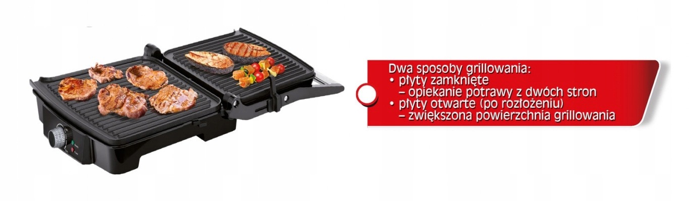 Kontaktowy grill elektryczny MPM MGR09M srebrny