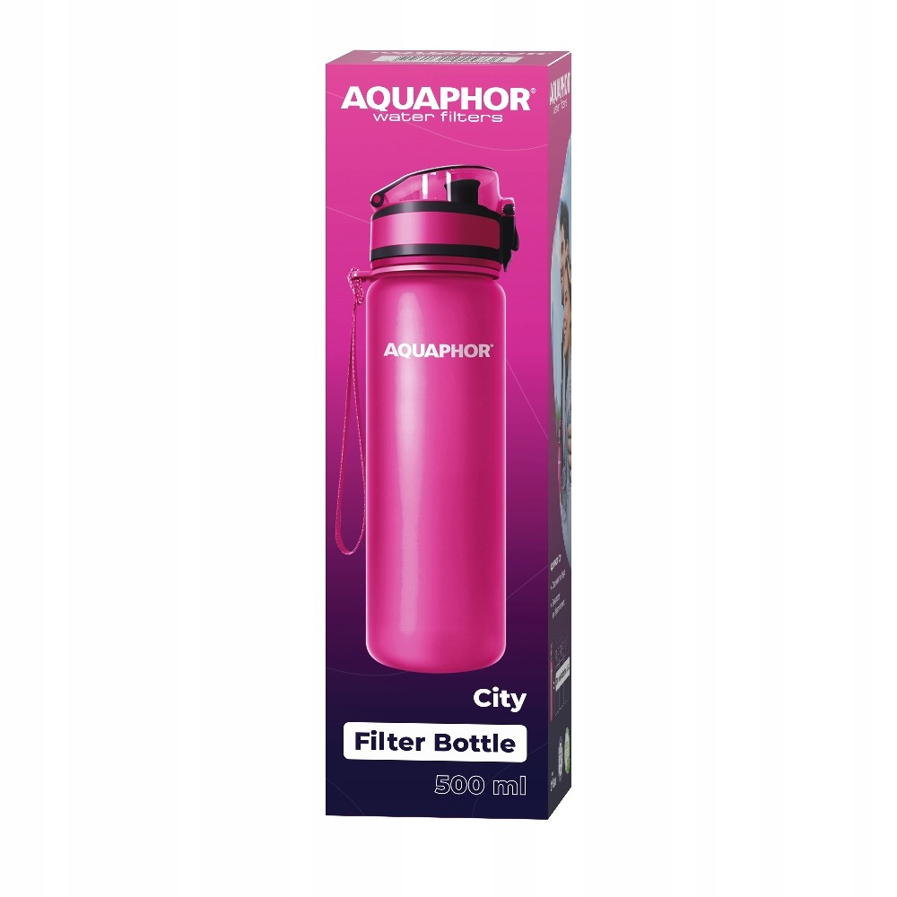 Butelka filtrująca Aquaphor City 0,5 l różowa