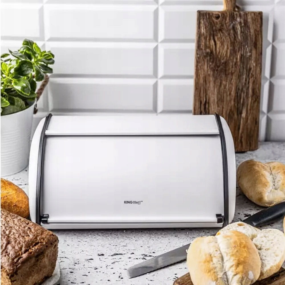 CHLEBAK POJEMNIK NA PIECZYWO STALOWY biały