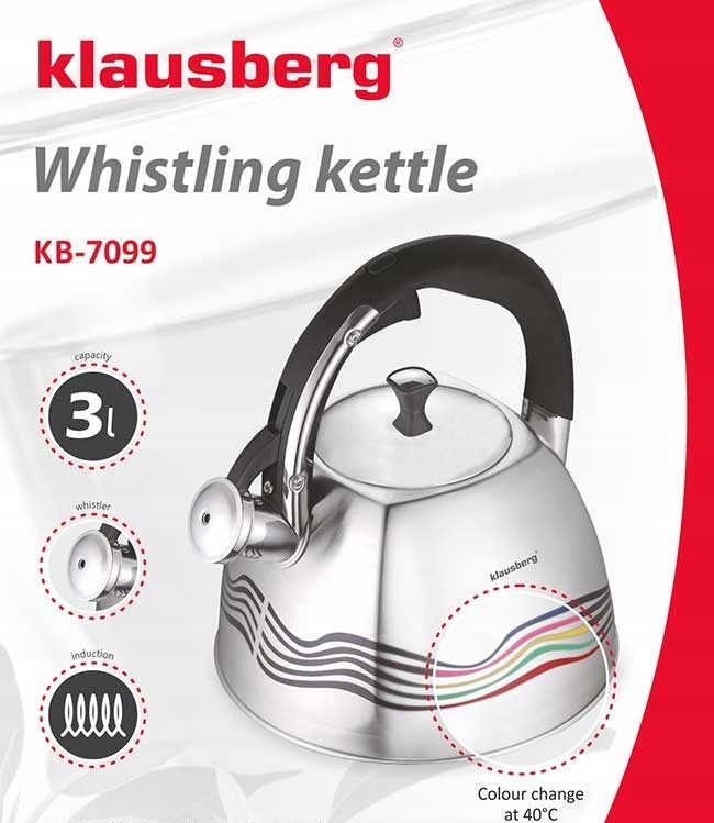CZAJNIK zmieniający kolor KLAUSBERG 3L |KB 7099