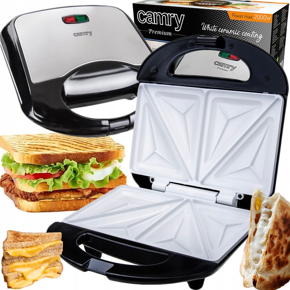 Opiekacz Sandwich CR3018 srebrny/szary 850 W