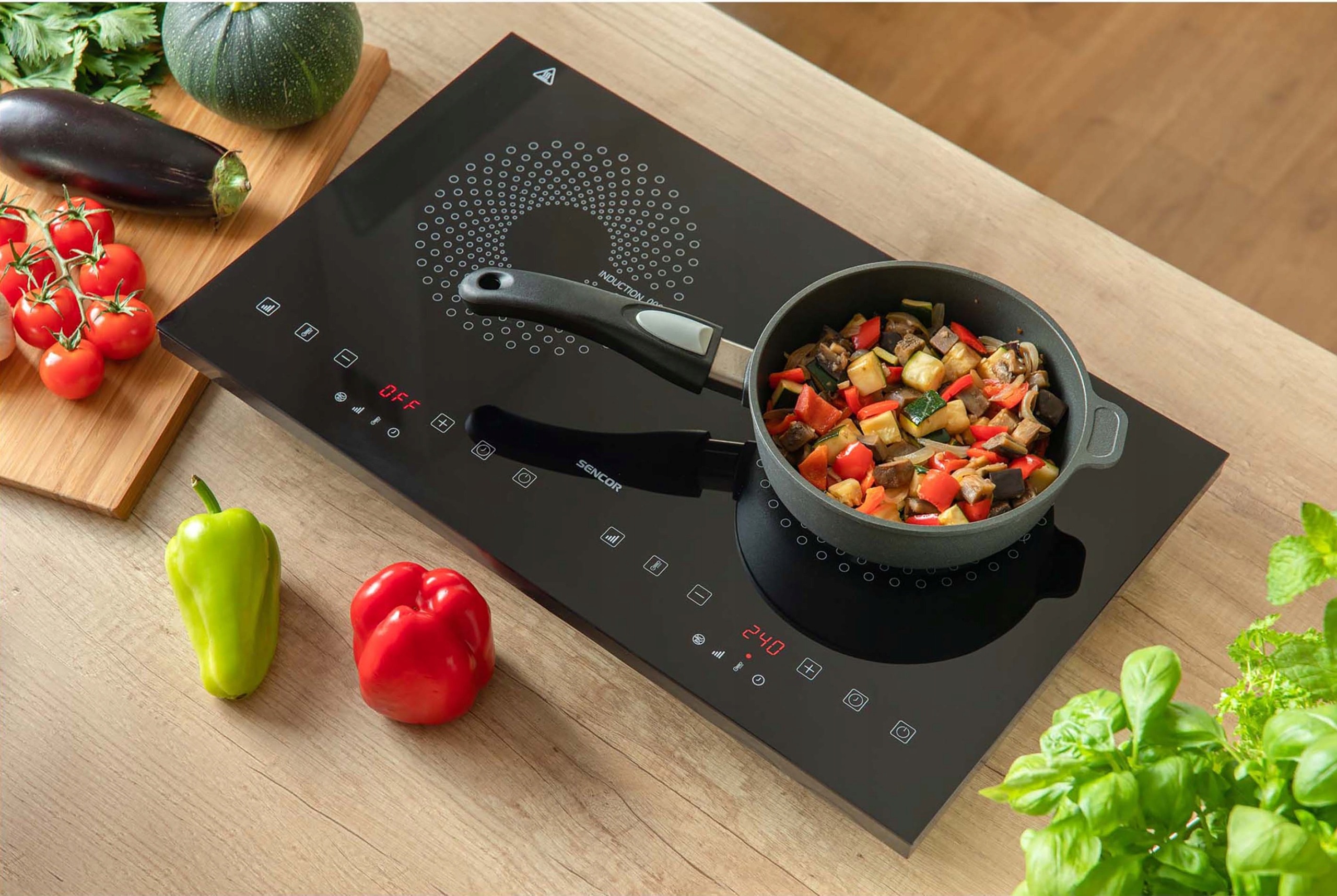 KUCHENKA ELEKTRYCZNA CERAMICZNA 2 PALNIKOWA BLACK