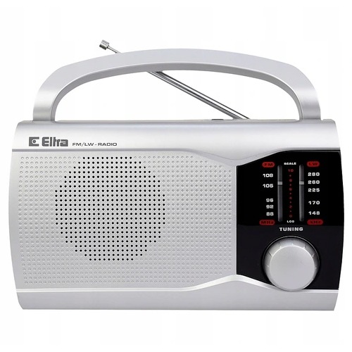 RADIO EWA ANALOGOWE PRZENOŚNE SREBRNE ELTRA
