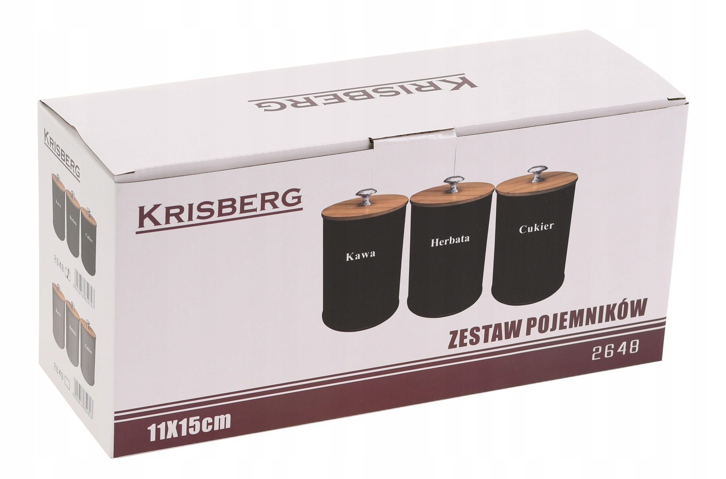 POJEMNIKI KUCHENNE ZESTAW CUKIER HERBATA KAWA 2648