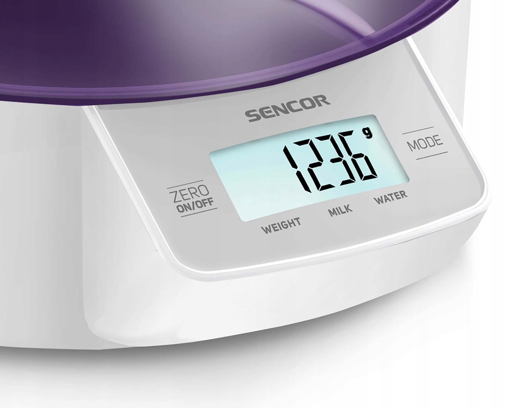 Waga kuchenna Sencor SKS4004VT fioletowy 5 kg