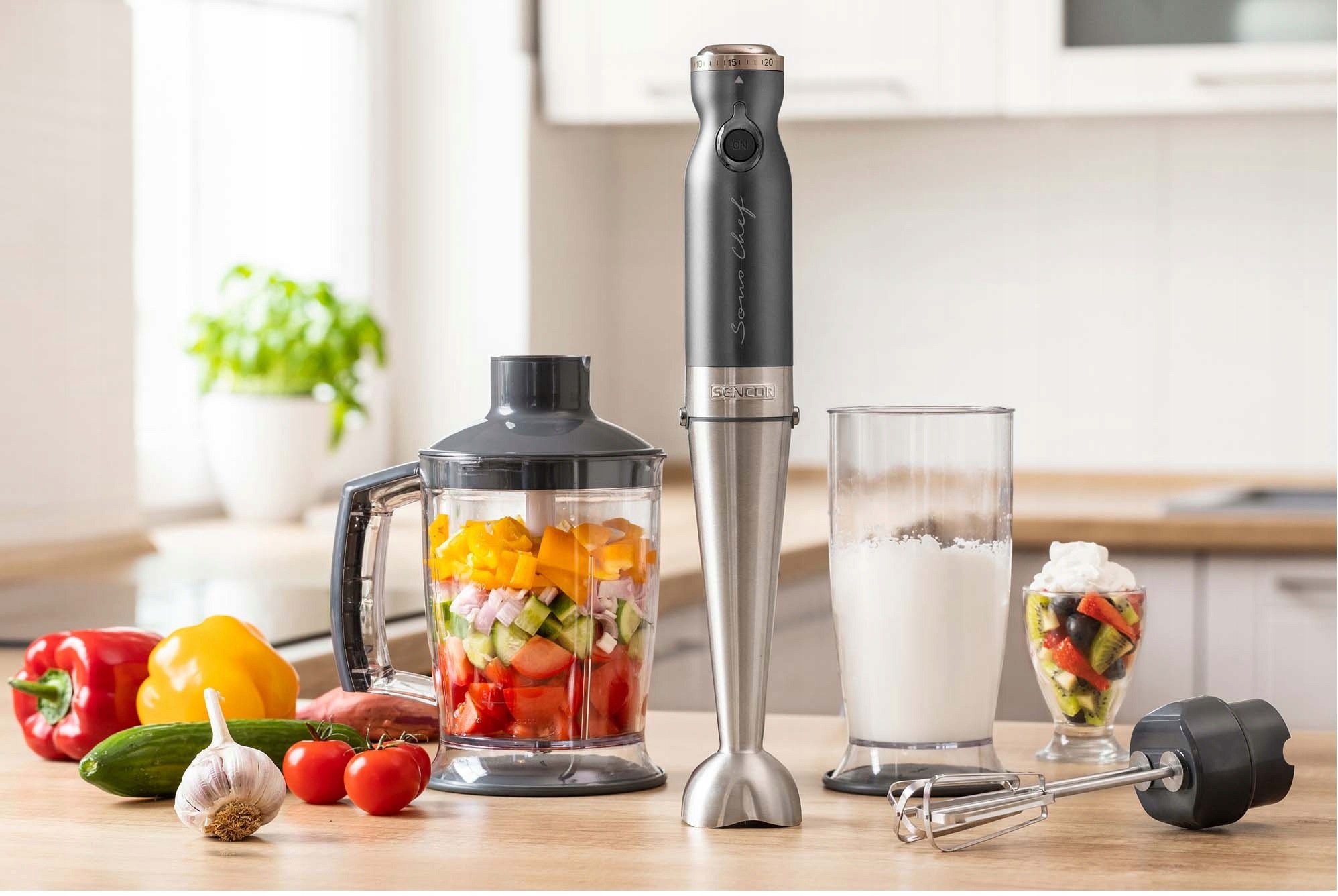 Blender ręczny 4w1 Sencor SHB5608BK 1200 W czarny