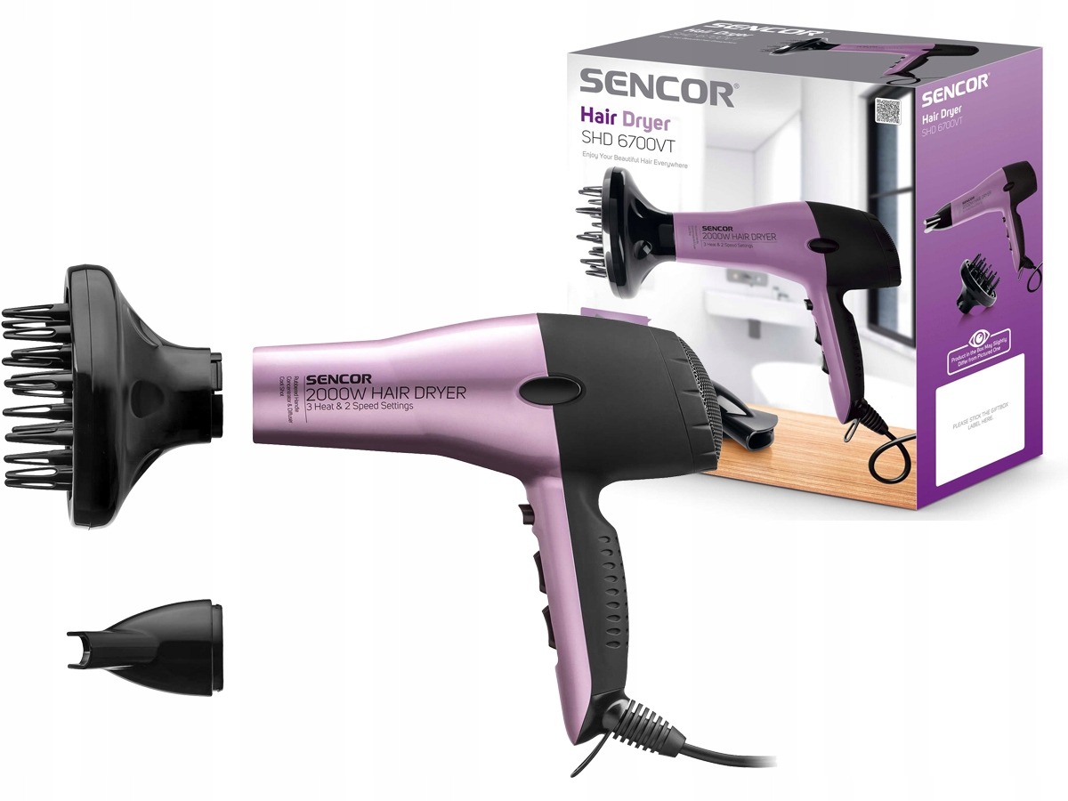 Suszarka do włosów z dyfuzorem Sencor 2000W 6700VT