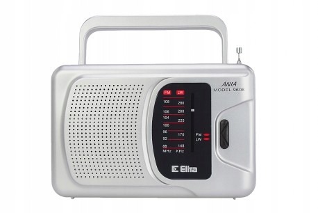 RADIO KUCHENNE RETRO SIECIOWE NA BATERIE SREBRNY