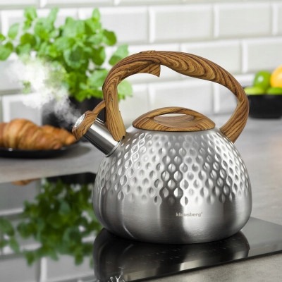 Czajnik tradycyjny stalowy 2,8l Szary GAZ INDUKCJA