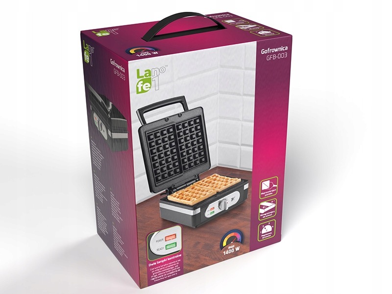 Gofrownica Lafe GFB003 1400 W czarna