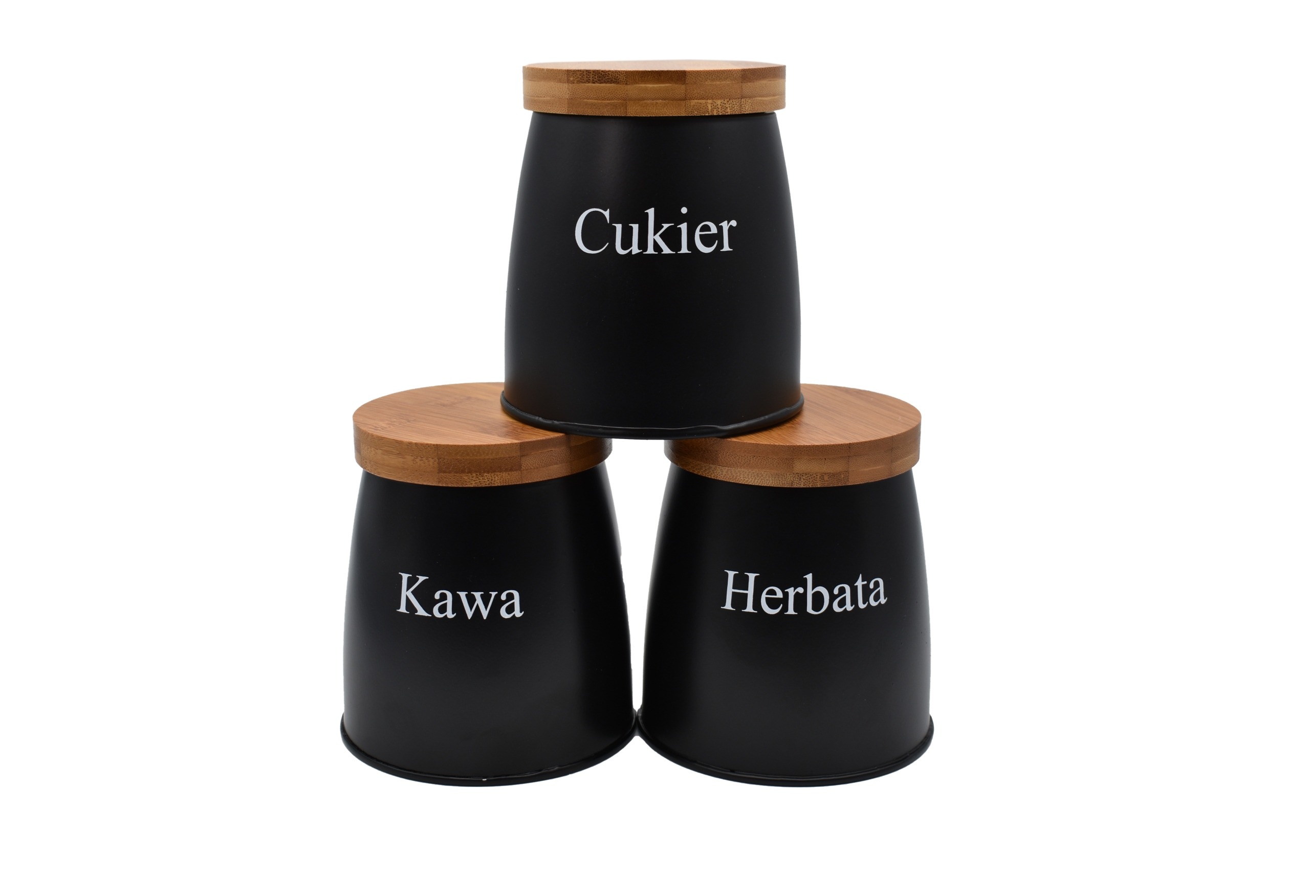 ZESTAW POJEMNIKÓW KUCHENNYCH 3SZT czarne 2729