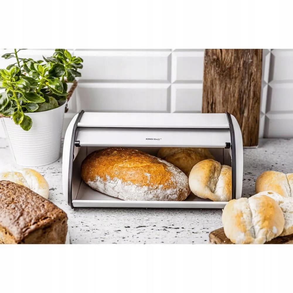 CHLEBAK POJEMNIK NA PIECZYWO STALOWY biały