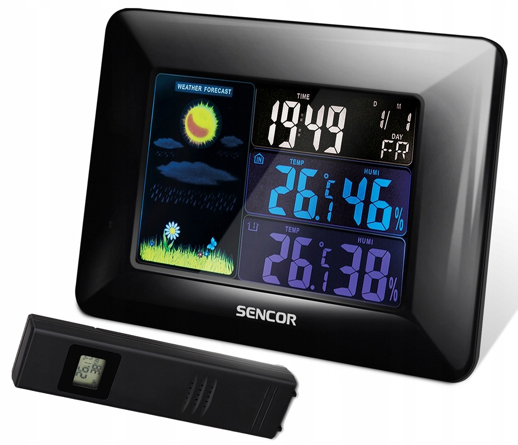 Stacja pogody Sencor SWS4250 termometr budzik LCD